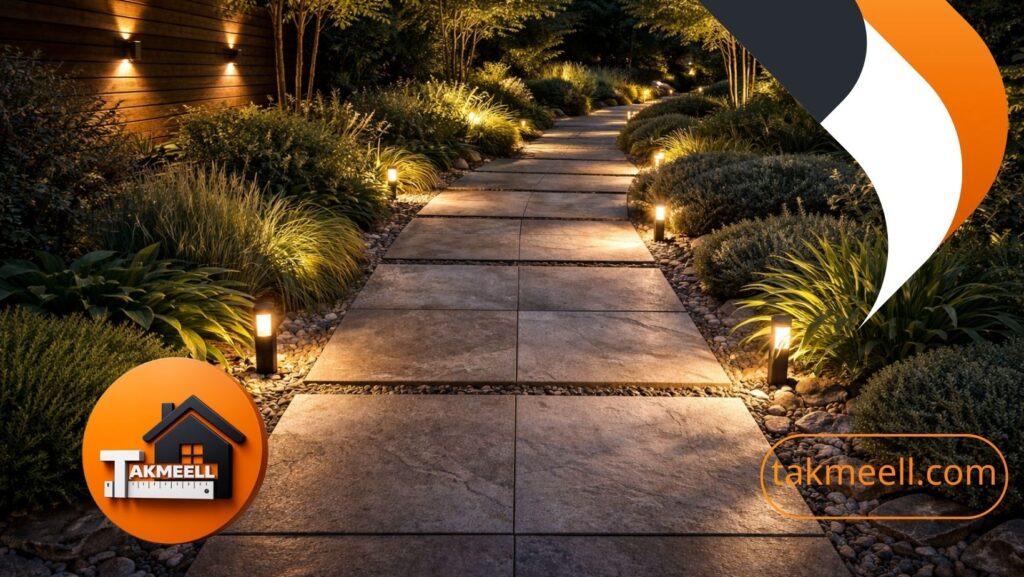 إضاءات ممرات الحدائق ليلية بتصميم أنيق