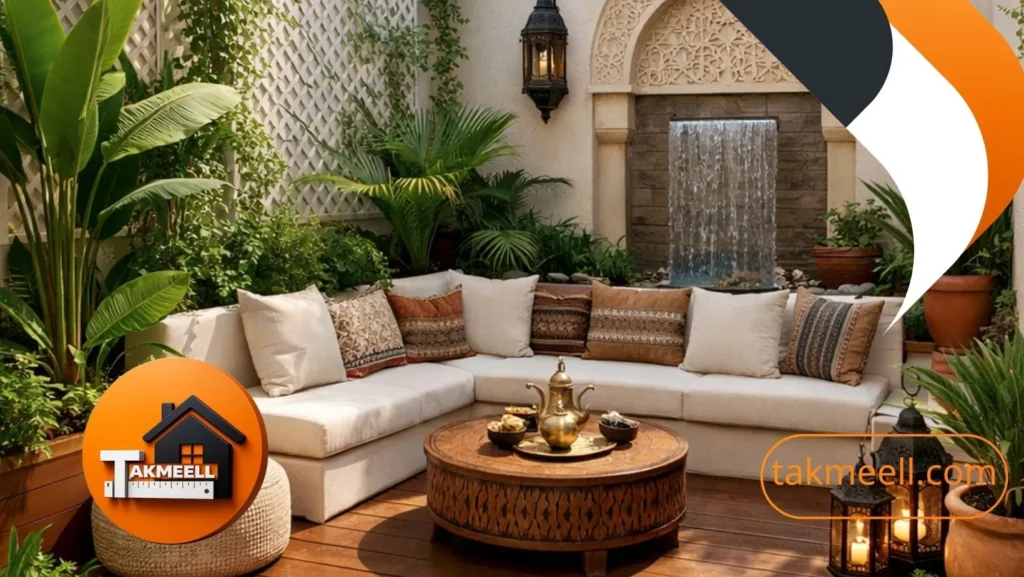 تنسيق حدائق منزلية صغيرة بتصميم عصري وجلسة مريحة