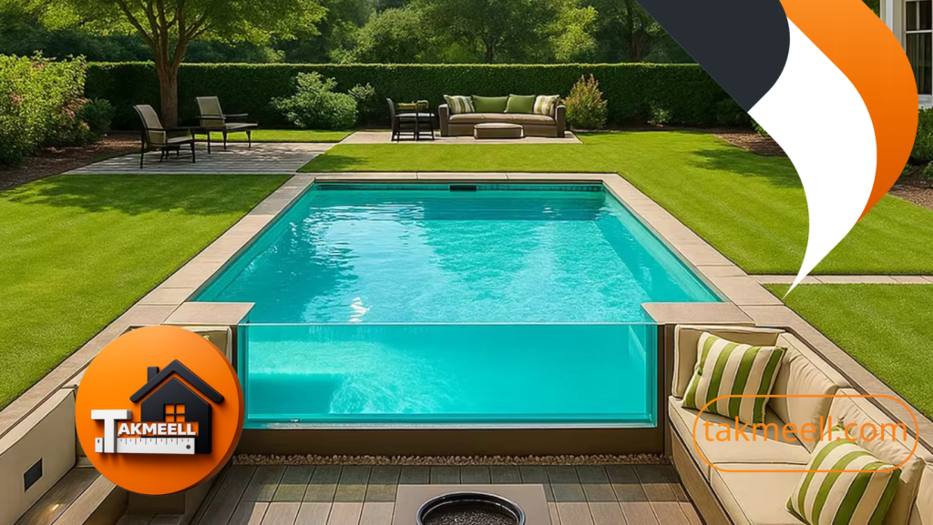 انشاء مسبح خرساني في المنزل