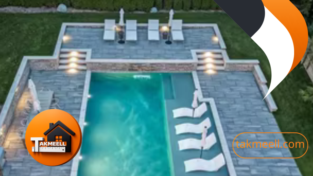 تصميم حوض سباحة خرساني